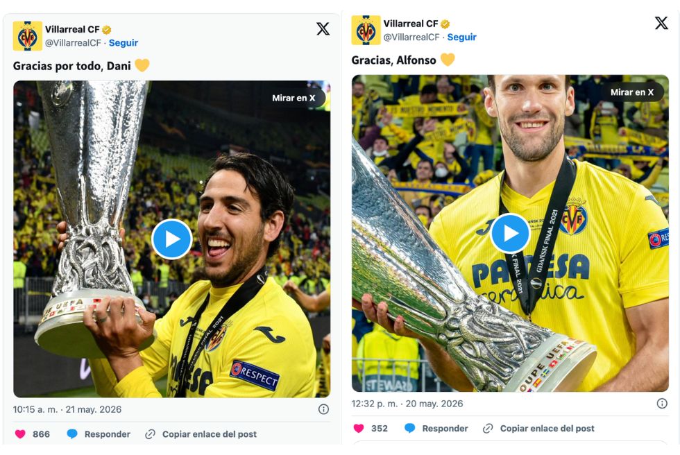 Dani Parejo i Alfonso Pedraza s’acomiaden del Villarreal