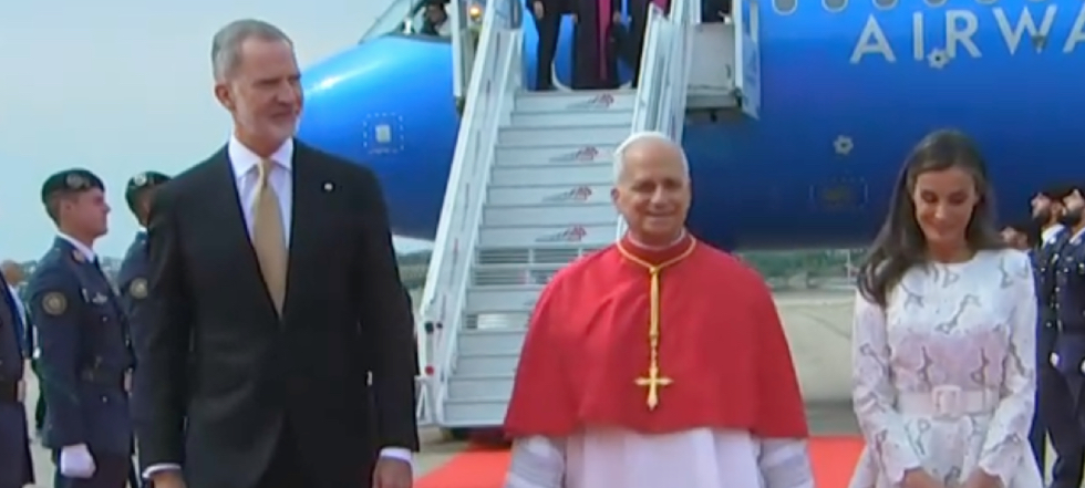 El papa Lle&oacute; XIV ja ha arribat a Espanya