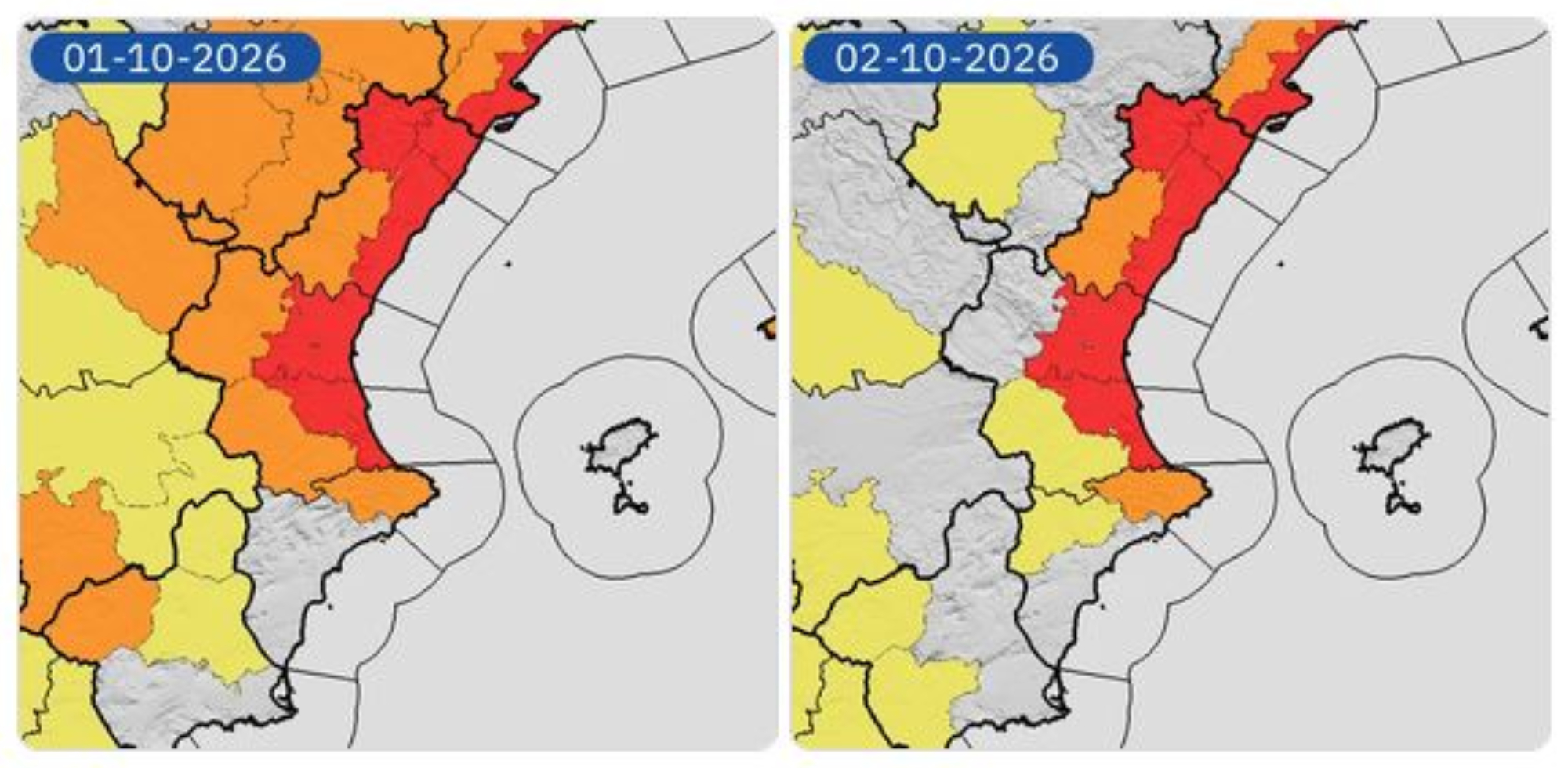Aemet eleva a nivell roig l'alerta per pluges torrencials