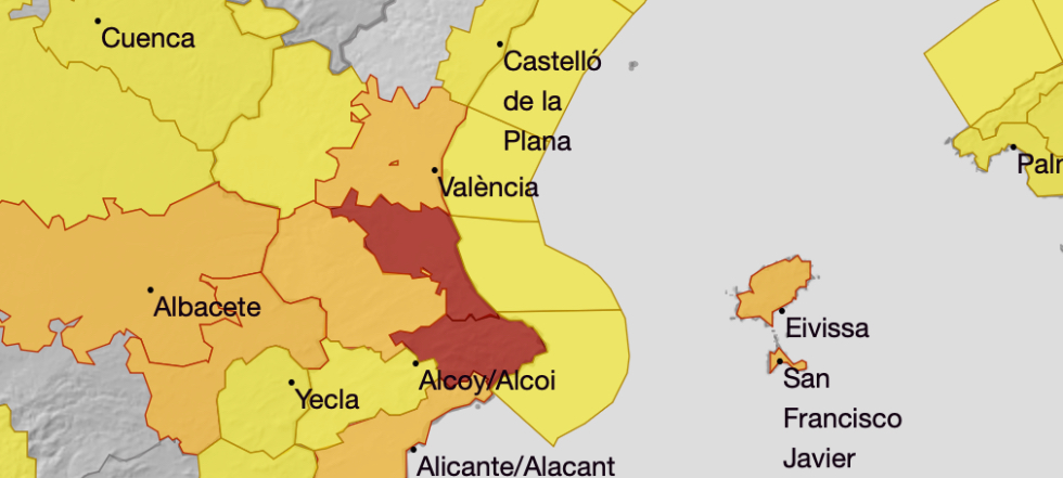 La DANA Adam fa activar l'alerta roja