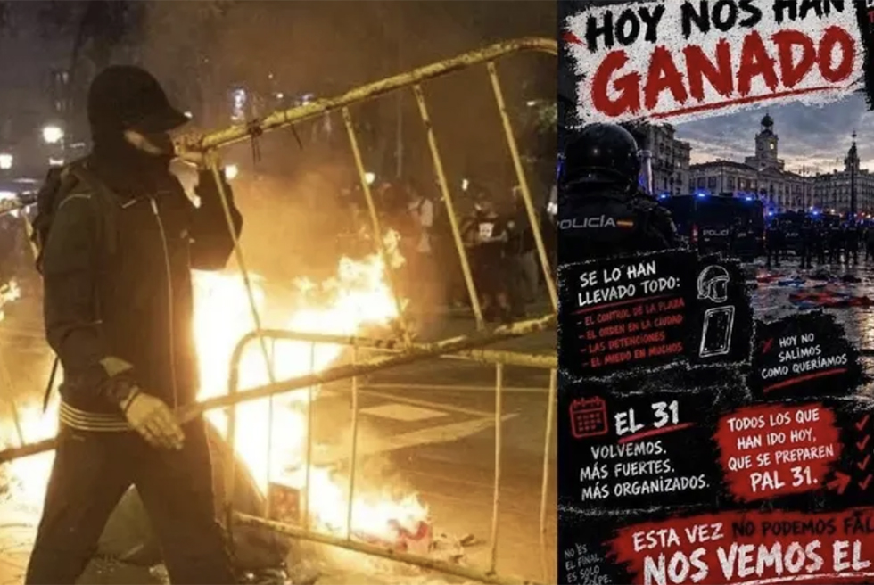 Detingut a València un menor per incitar a saquejar comerços
